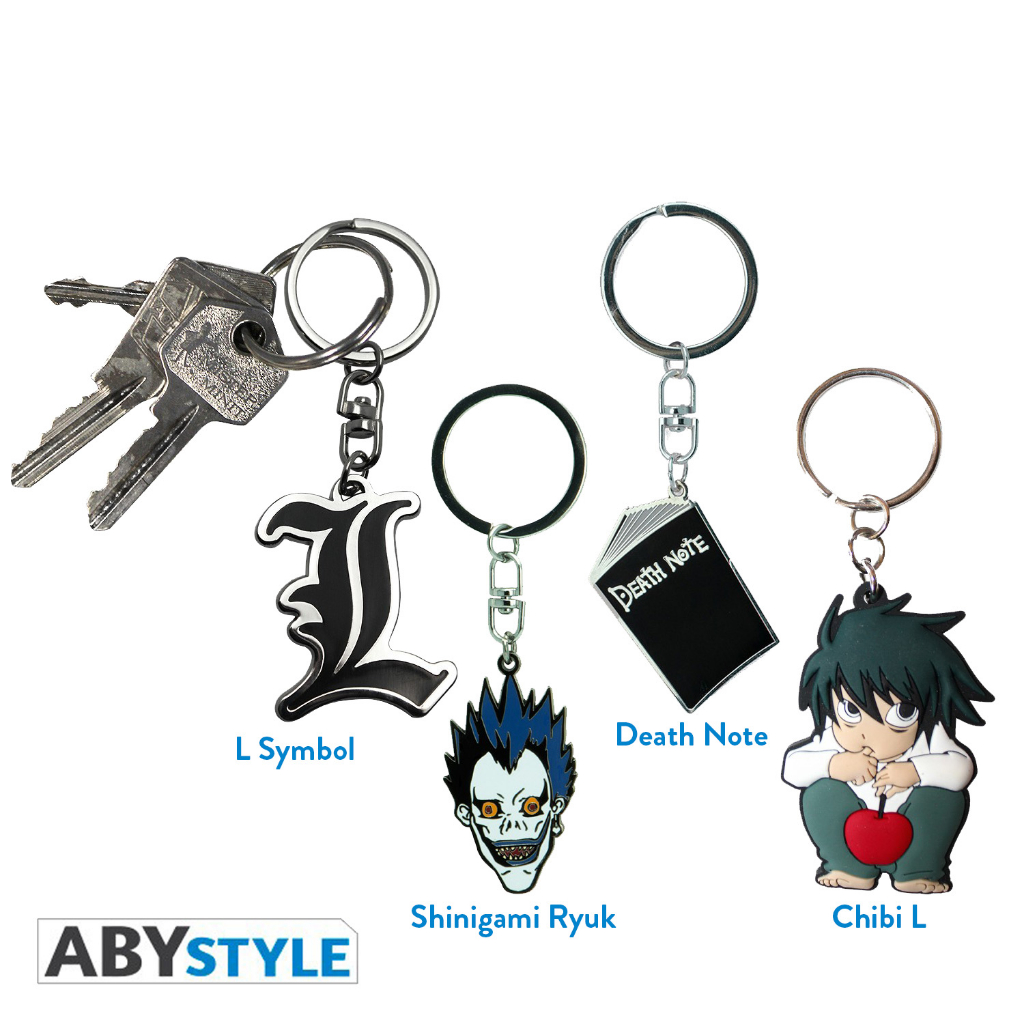 (พร้อมส่ง ของแท้) พวงกุญแจการ์ตูน Death Note เด็ธโน๊ต (ลิขสิทธิ์แท้ ABYSTYLE)