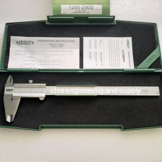 เวอร์เนีย 8" ความละเอียด 0.05mm Vernier Calipers 0-200mm/0-8" INSIZE 1205-200S อินไซส์ คาร์ลิปเปอร์ 8 นิ้ว