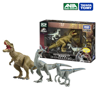 Takara Tomy อาเนียโมเดลสัตว์ Ania Jurassic World Hero Dinosaur Gathering Set