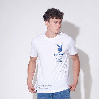 PLAYBOY เสื้อผ้าผู้ชาย/เสื้อ/เสื้อยืด รุ่น P1MT232TF020WH