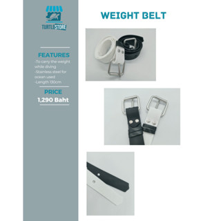 weight belt เข็มขัดดำน้ำ หัวเข็มขัดเป็น สแตนเลส316 สำหรับน้ำทะเล