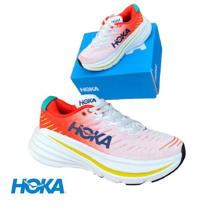 Hoka One One Mens Bondi X Running Shoes (Size40-45) White Red