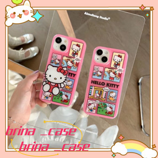 ❤️ส่งของขวัญ❤️ เคสไอโฟน 11 12 13 14 Pro Max HelloKitty สไตล์คู่รัก สาวน่ารักหัวใจ หวานสวย Case for iPhone ป้องกันการตก