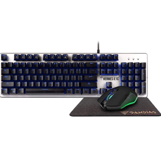 ส่งต่อ คีย์บอร์ด GAMDIAS Mem-chanical Gaming Keyboard and Mouse Combo, Wired RGB LED Backlit &amp; 3200 DPI Ergonomic Mouse