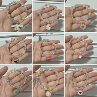 กำไลลูกปัด สีสดใส พร้อมจี้น่ารักๆ ขนาดระบุในแชทได้เลยจ้า