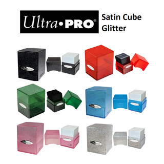 Ultra Pro Satin Cube Glitter กล่องใส่การ์ด 100+ใบ เคลือบกลิตเตอร์แวววาวโปร่งแสง