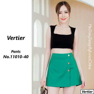 Vertier กางเกงขาสั้น No.11010 ผ้า Spandex ดีไซน์เป็นขาสั้นเอวสูงทรงกางเกง-กระโปรง