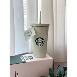 พร้อมส่งค่า Starbucks แก้วเก็บความเย็น งานสแตนเลส 304 ขนาด 500 ml ( พร้อมหลอด)