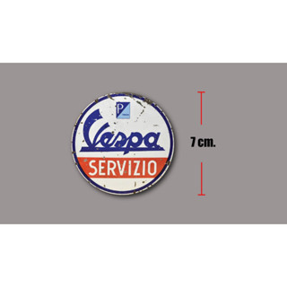 sticker pvc  vespa servizio สติกเกอร์ เวสป้า งานออฟเซ็ทแท้ pvc กันน้ำ กันแดด