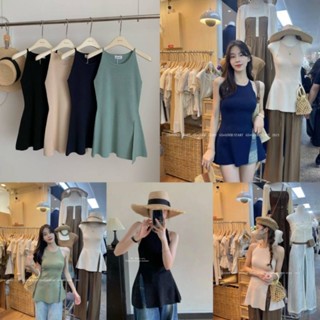 เสื้อไหมพรมตัวยาว งานผ่าหน้า เนื้อผ้าดี ทอละเอียด โทนสีพื้น เรียบหรูดูดีสุดๆคา #5635 TAG WG.WE 🇰🇷🇰🇷