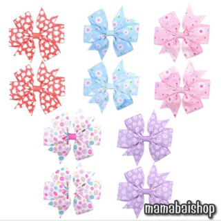 (1 คู่) กิ๊ฟโบว์ 6 แฉก 8.5 ซม. กิ๊บโบว์ @mamabaishop