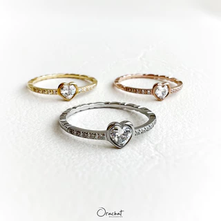 Orachat | Little heart 14k ring. (แหวนตัวเรือนสแตนเลส)