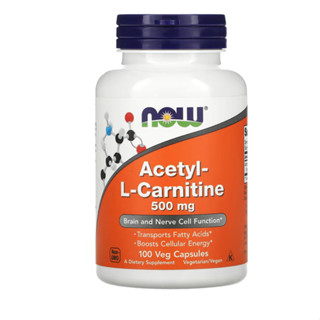 Now Foods, Acetyl-L-Carnitine 500 mg 100 Veg Capsules