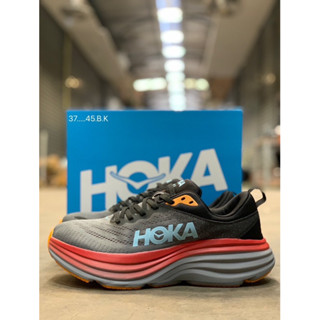 สินค้าพร้อมส่ง รองเท้าผ้าใบ(37-45)HOKA BONDI 8 รองเท้าผ้าใบรุ่นสินค้าถ่ายรูปจากสินค้าจริงค่ะมีของพร้อมส่งรองเท้ากีฬา