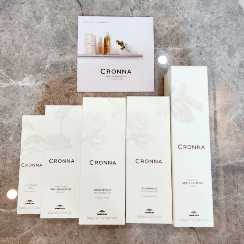 Milbon Cronna Shampoo /Treatment for Colored Hair /CLEANSING SPA HONEY /SUMI /Day&Night Oil บำรุง และป้องกันสีผมเฟด