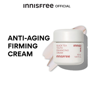 Innisfree Black Tea Youth Enhancing Cream 45 ml อินนิสฟรี แบล็กที ครีม 45 มล. Resetting cream for tired skin ครีมต่อต้านริ้วรอยและฟื้นฟูผิวอ่อนล้า