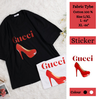 Red Shoe T -shirt (อก 52-56”) เสื้อยืดผ้าคอตตอน 100% Plus size