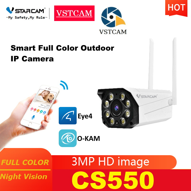 Vstarcam CS550 ความละเอียด 3 ล้านพิกเซล กล้องวงจรปิดไร้สาย กล้องนอกบ้านOutdoor WiFi IP Camera