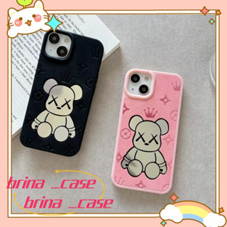 ❤️ส่งของขวัญ❤️ เคสไอโฟน 11 12 13 14 Pro Max หมีน้อย เลเซอร์ เรียบง่าย แฟชั่น สไตล์คู่รัก Case for iPhone ป้องกันการตก