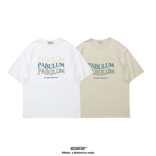 spaceboy เสื้อยืดโอเวอร์ไซส์แขนสั้น Unisex ลาย “ Pabulum ” t [Z62]