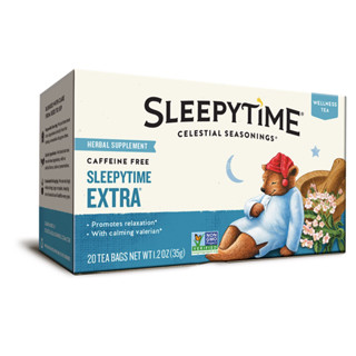 ชาเซเลสเชียล ช่วยผ่อนคลายก่อนนอน Celestial seasoning Sleeptime Extra Infusion 20 Tea bags 35g.