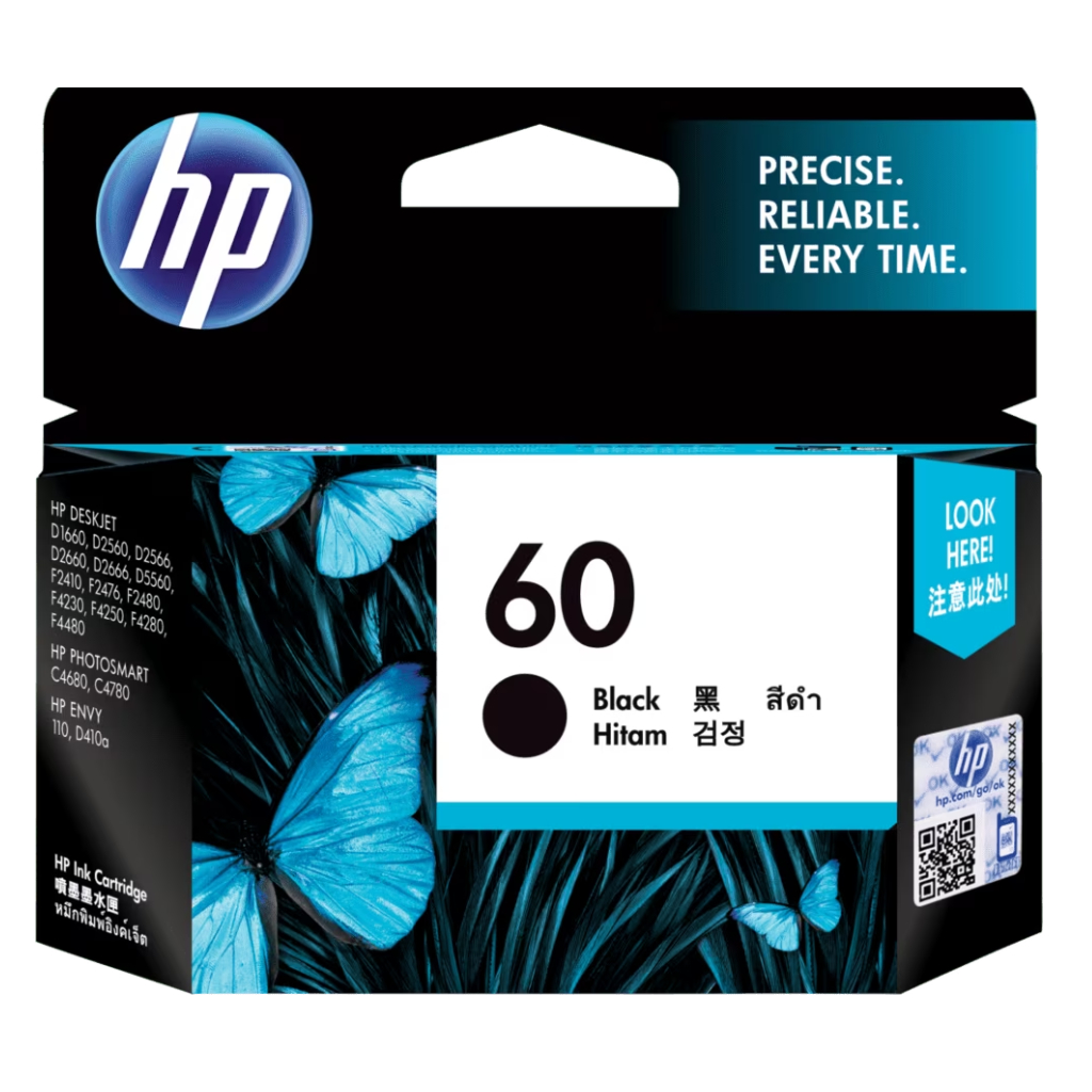 HP 60 BK/HP 60 COL/Deskjet : D1660 / D2530 / D2545 / D2560 / D2660 / D2680 / F4280