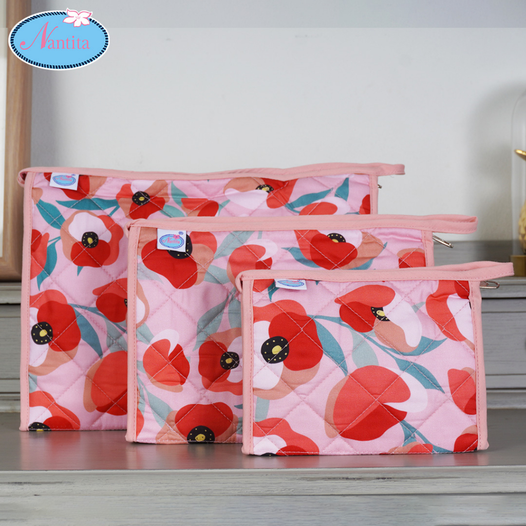 Nantita กระเป๋าเครื่องสำอาง Set 3 ใบ BC031