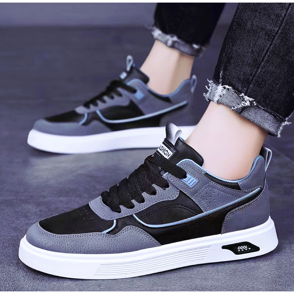 mavis.fashion 🔥รุ่นใหม่สุดฮิต🔥 รองเท้าผ้าใบผู้ชาย แฟชั่น เท่ๆ M115 ดำ ขาว  พร้อมส่ง