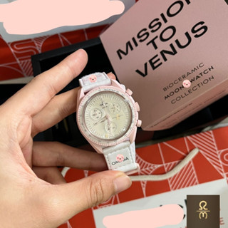 นาฬิกาOmega x Swatch รุ่น Mission to Venus ของแท้ แถมฟรีฟิลม์กันรอยโฟกัส  #OmegaxSwatch #Moonswatch