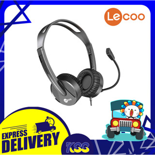 หูฟังคอลเซ็นเตอร์ ชุดหูฟัง Lecoo Stereo Headphones Jack 3.5mm. HT106 พร้อมส่ง รับประกัน 1 ปี