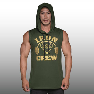 IRON CREW เสื้อฮู้ดแขนกุด Sleeveless Hoodies