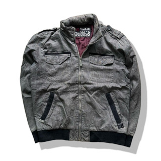 Quiksilver Grey Hooded Jacket รอบอก 44”