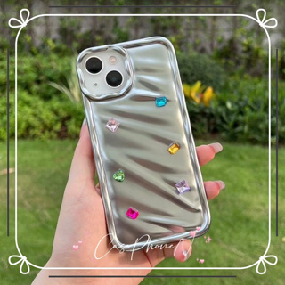 🔥สไตล์ใหม่🔥เคสไอโฟน iphone 11 14 Pro Max  เรียบง่าย ประดับด้วยเพชร ปกป้องเต็มที่ เคส iphone 12 13 Pro Case for iPhone