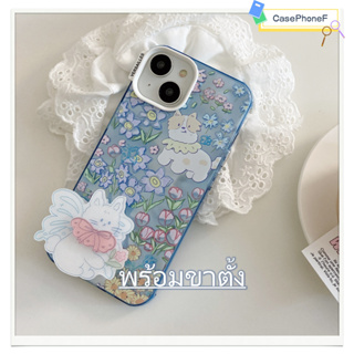 ✨ส่งของขวัญ✨เคส for iPhone 11 14 Pro Max Case for iPhone 12 13 ป้องกันการตก การป้องกัน พร้อมขาตั้ง การ์ตูน ดอกไม้