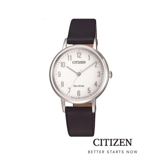 CITIZEN Eco-Drive EM0571-16A Leather Lady  Watch (นาฬิกาผู้หญิงพลังงานแสง)