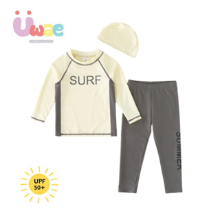 Uwae ชุดว่ายน้ำเด็ก ชุดว่ายน้ำเด็กชายกันยูวี Summer Surf รุ่น UV337