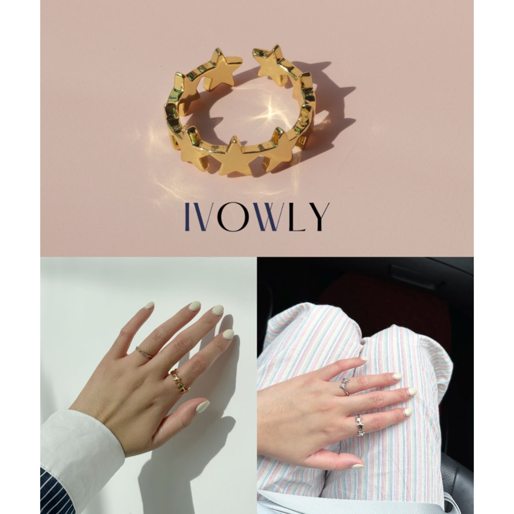แหวน ivowly-Hollywood ring สามารถปรับได้