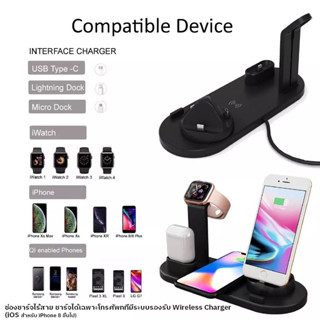 Wireless Charger, 3 in 1 Wireless Charging เครื่องชาร์จไร้สาย Stand แท่นชาร์จอเนกประสงค์ ชาร์จได้หลายอย่าง