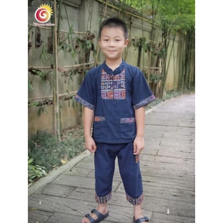 🥰ชุดคอจีนคำแสน เด็กชาย ชุดไทยคู่ ผ้าฝ้ายชินมัยสี ชุดพื้นเมือง ชุดออกงาน ชุดไทยเด็ก ชุดไปวัด ใส่เป็นคู่ สวยงาม ไม่ซ้ำใคร
