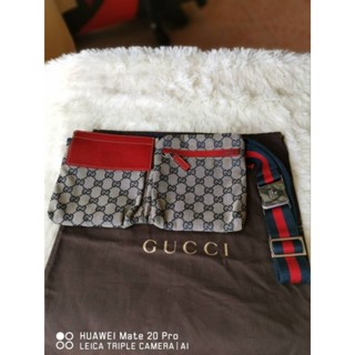 Gucci Belt Bag ผ้าทอสีน้ำเงินแดง