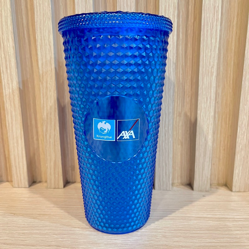 แก้วน้ำ มีฝาปิด ของกรุงไทยแอกซ่า Krungthai AXA มีช่องใส่หลอด ของพรีเมียม เหยือกน้ำ