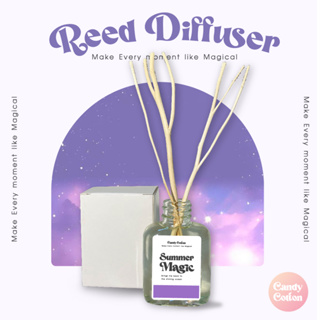 ✨New!! ก้านไม้หอม กลิ่น Summer Magic (30 ml.) น้ำหอมปรับอากาศ Reed Diffuser ฟรี! ก้านไม้งา กลิ่นซัมเมอร์ ที่มีความพิเศษ🎄