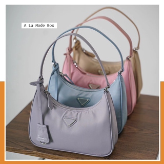 กระเป๋าสะพายข้าง Re-Nylon mini bag Leather handle 1:1