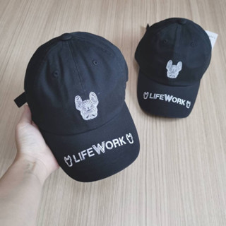 พร้อมส่ง LIFEWORK Logo Lettering Baseball Cap หมวกสีดำ🖤🖤 Free size