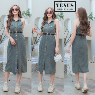 🌈🌿🌼🌸🌺💙🇰🇷 Jeans Sleeveless Maxi Dress Shirt