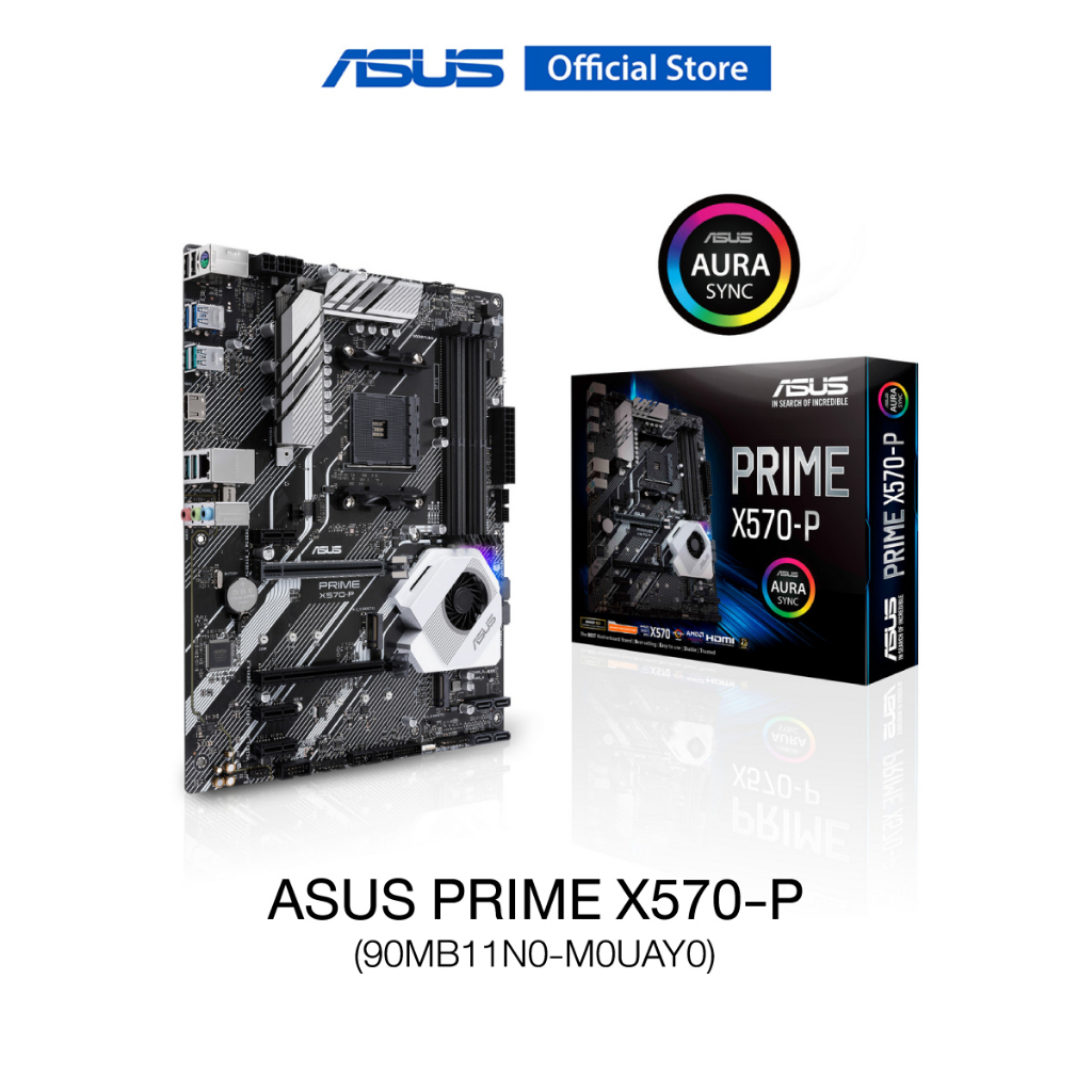 ASUS PRIME X570-P (90MB11N0-M0UAY0) Mainboard, AMD AM4 ATX motherboard with PCIe Gen4, dual M.2, HDM