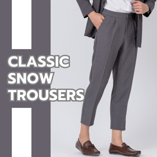 Clothvibes ‘Classic Snow Trousers’[size28-42]-กางเกงขาเต่อ เนื้อผ้าสโนว น้ำหนักเบา ใส่สบาย