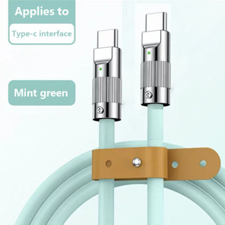 120w 6a Super Fast Charging Zinc Alloy Silica Gel Usb Data Cable For Charging Type-c Android xiaomi