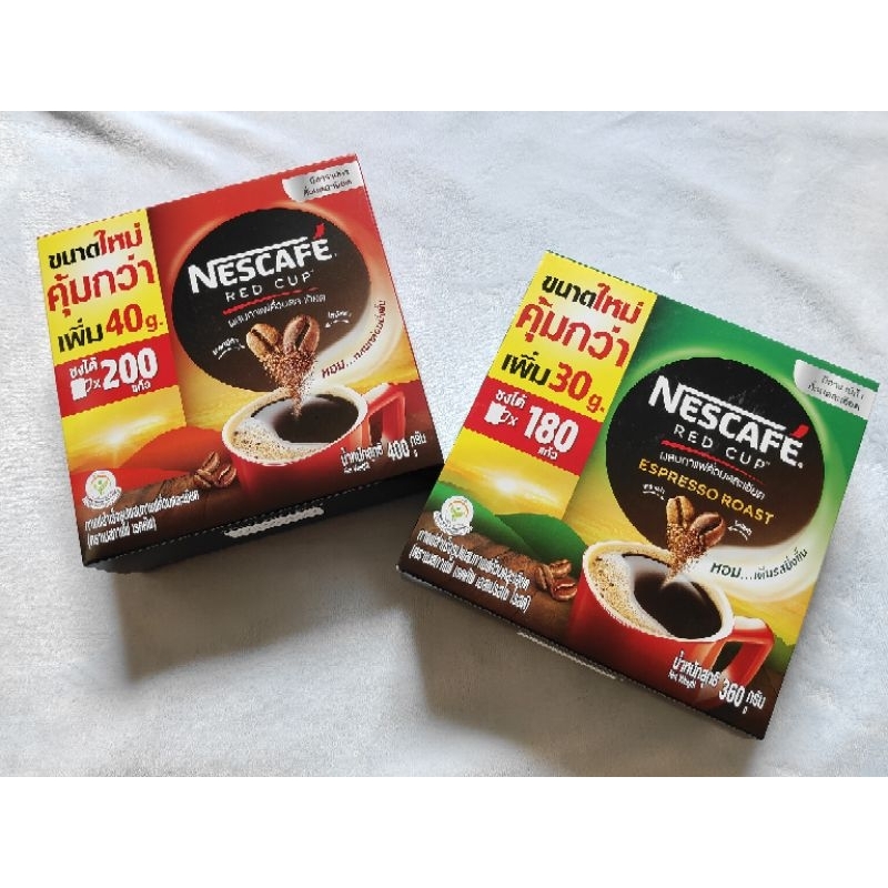 หมดอายุเดือน 4/26 เนสกาแฟ เรดคัพ 400 กรัม และ เอสเปรสโซ โรสต์ 360 กรัม