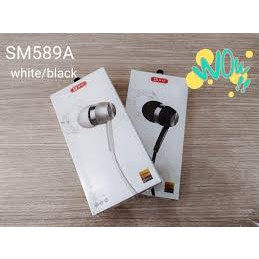 BYZ SM589A ใส่ในหู 3.55 มม. รองรับระบบทั้ง ANDROID / IOS AUX 3.5 สายยาว 1.2 เมตร ปุ่มกด สามารถกดรับสาย/ วางสาย